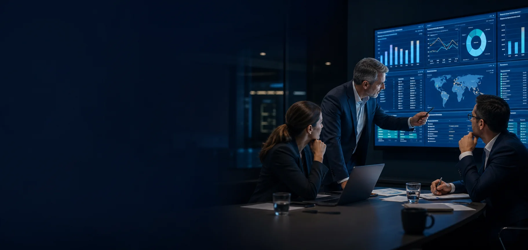 Finance leaders reviewing multi-entity invoice status and month-end readiness